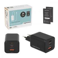 Movano GaN 65W 2x USB-C PD + USB-A Charger (Black) ZZ/PD65W-B