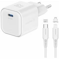 Swissten Travel Charger GaN USB-C 35W PD + Data Cable USB-C - Lightning 1.2m 22070240