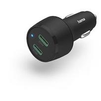 Hama ładowarka samochodowa PD/QC 45W (2X USB-C), czarna 201632