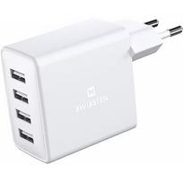 Swissten Smart IC Premium Travel Charger 4 x USB 4A / 20W With Automatic Optimal Power Charging 22053100