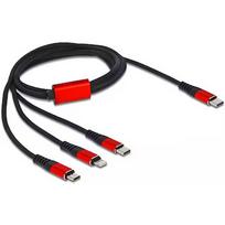 Delock USB-C to Lightning/MicroUSB/USB-C, 1m 86711