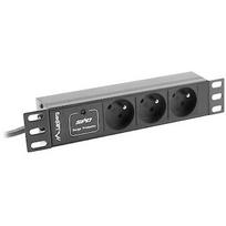Lanberg Surge protector Rack PDU 10 1U 3x PL 2m 10A black C14  PDU-03E-0200-IEC-BK