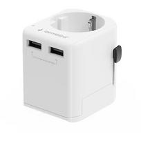 Gembird EU to Universal travel adapter 12W TPA-EU2A12-01-W