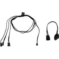 Alphacool Digital RGB LED y-cable 3-times with JST male connector 60cm, Black 18602