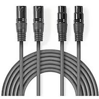 Nedis Kabelis Nedis 2x XLR M - 2x XLR F 5m COTH15030GY50