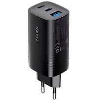 Havit UC20 - GaN 65 W three-port travel charger, black UC20 EU