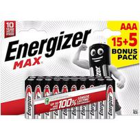 Energizer battery Max Alkaline AAA CHP20 15+5 7638900438307