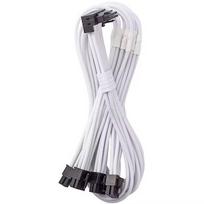 CableMod C-Series Pro 12VHPWR Cable Variant B, 12V-2×6 to 4x PCIe 8, Angled, White CM-PCSR-16P4-RBN60KW-5PW-R-SS