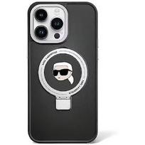 Karl Lagerfeld Ring Stand Karl Head MagSafe Back Case for Apple iPhone 15 Pro KLHMP15LHMRSKHK