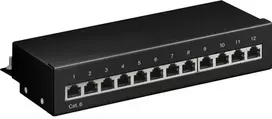 Goobay Tinklo įrenginiai, RJ-45, Cat6, S/UTP (STP), 22/26, Juoda, Metalas