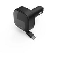 Hama GaN samochodowa 30W PD/QC z zwijanym kablem, 2x USB-C, biały 201958