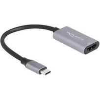Delock USB adapter, USB-C male > HDMI female 4K 60hz grey, 15cm, HDR and HDCP 60020