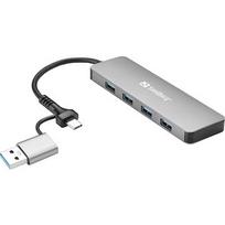 Sandberg SANDBERG USB-C/A to 4xUSB 3.0 Hub 136-63