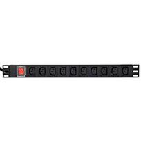 Gembird Power Distribution Unit PDU 10pcs C13 Sockets 1U 16A C19 Plug 2m Cable EG-PDU-10C132C19