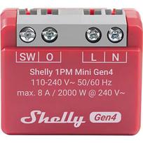 Shelly Relais "1PM Mini Gen4" WLAN BT Matter Zigbee Messfunktion max 8A 1 Kanal Unterputz Shelly_1PM_Mini Gen4