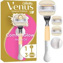 Gillette Venus ComfortGlow Argan Oil Skuveklis, 3 Skuvekļa Kasetnes, Sienas Stiprinājums 80879334