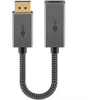 Goobay Plus DisplayPort > HDMI adapter cable, 4K @ 60Hz (gray, 20cm, 32Gbit/s) 75271