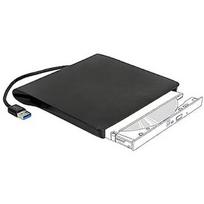Delock External enclosure for 5.25? Ultra Slim SATA drives 9.5mm to USB Type-A male, drive enclosure (black) 42603