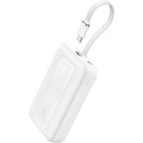Anker Power Bank, Built-In USB-C Cable, 30W | A1688H21 | 10000 mAh | White A1688H21