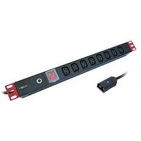 Techly 109559 Listwa zasilająca Rack 19" 1U, 8 gniazd C13, kabel C14 2m do UPS 109559