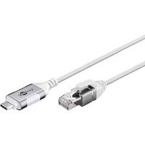 Goobay Ethernet adapter cable USB-C 3.2 Gen2 > RJ-45, Slim (white, 2 meters) 74387