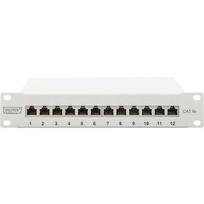 Digitus CAT.6A PATCH PANELSHIELDED 12-PORTLABEL FIELD254MMGREY DN-91612S-EA-G