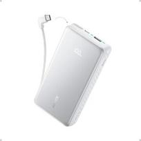 Anker Power Bank 22.5W, Built-In USB-C Cable | Zolo | 20000 mAh | USB-C | White A110EH21