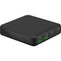 Goobay USB-C multiport desktop charger, PD, GaN, 65 watts, black, 2x USB-C, 2x USB-A, Power Delivery, QuickCharge 3.0 65813