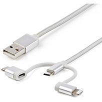 Startech USB-A to MicroUSB/USB-C/Lightning, 1m LTCUB1MGR