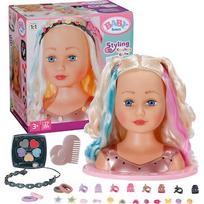 Zapf Creation BABY born styling head rainbow, make-up and hairdressing head 841136