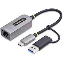 Startech USB-C TO ETHERNET ADAPTER WITH USB-A DONGLE 6IN/15CM CABLE C21GA-USB-ETHERNET