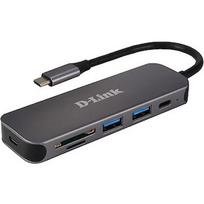 D-Link DUB-2325 USB-Hub mit Kartenleser 1x USB-C, 2x USB-A 3.0, 1x microSD Slot, 1x SD Card Slot DUB-2325/E