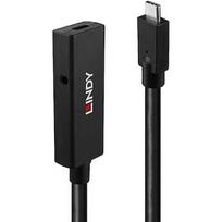 Lindy USB 3.2 Gen 2 active extension cable, USB-C male > USB-C female (black, 5 meters) 43364