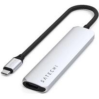 Satechi Satechi USB-C 6-in-1 Slim Multiport Adapter Silver ST-P6SS