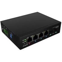 Lanberg switch light industrial POE 1xBT 3xAT 2xSFP DIN niezarządzalny gigabit ethernet ILGE-4P-2S-90