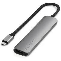 Satechi 6-in-1 USB-C Slim Multiport Adapter, space grey - USB hub ST-P6SM