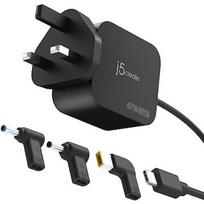 J5create 67W GAN PD USB-C MINI CHARGER WITH 3 TYPES OF DC CONNECTOR - U JUP1565DCF3A-FN