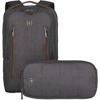 Wenger CityUpgrade Backpack with Cross Body Day Bag, 16", Grey 606489