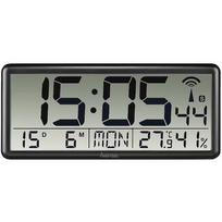 Hama jumbo digital radio wall clock black 186352