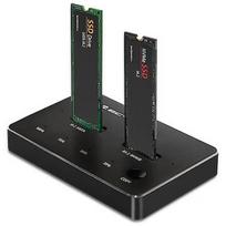 Qoltec 52274 M.2 SSD drive docking station NVMe SATA USBC DUAL 2 x 2TB 52274
