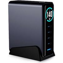 3MK InCharge Desktop Charger Lumin PD3.2 140W QC5PPS AFC FCP SCP 1A4C TFT GaN3 Display czarna 5903108764209