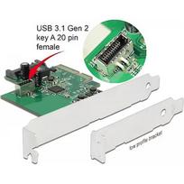 Delock PCIe card> 1x internal USB 3.2 Gen 2 Key A 20 pin, interface card 89029