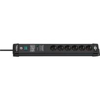 Brennenstuhl Premium-Line 6-way power strip, black, 5 meters, 60,000A surge protection 1951160402