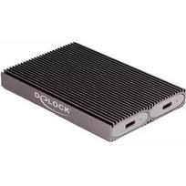 Delock External USB Type-C Dual Combo Enclosure for 2 x M.2 N, Drive Enclosure grey 42028