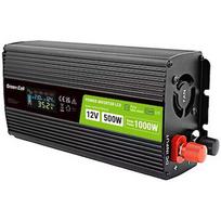 Green Cell Przetwornica LCD 12V 500W/1000W Czysty sinus z wywietlaczem INVGC12P500LCD