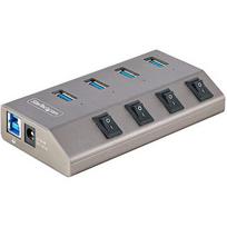 Startech 4-PT USB HUB W/ON/OFF SWITCHES WITH INDIVIDUAL ON/OFF SWITCHES 5G4AIBS-USB-HUB-EU