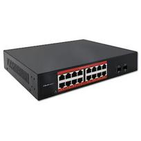 Qoltec Gigabit Ethernet SWITCH PoE 16xRJ45 2xSFP 52364