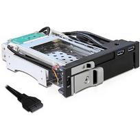 Delock 5.25" Mobile Rack for 1 x 2.5" + 1 x 3.5" SATA HDD + 2 x USB 3.0 ports 47209