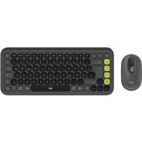 Logitech Pop Icon Combo Tastatur mit Maus, Grafit und Grün 920-013106