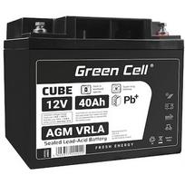 Green Cell CUBE AGM IP54 12V 40Ah VRLA Battery Gel deep cycle scooter mower boat barge mower tractor fishing boat AGM12V40AH-J
